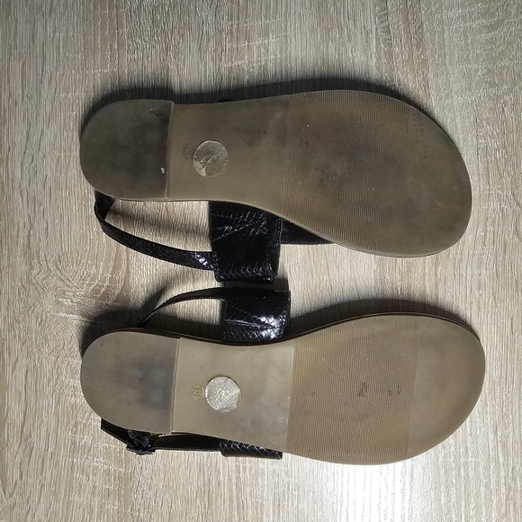 ANNA | BLACK SANDAL BOW SIZE 8 - Picture 2 of 2